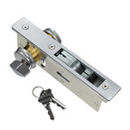 Storefront Door Lock Alsecure Commerical Door Mortise Lock for Aluminum Shop Doors 1.1/8 inch Backset Silver