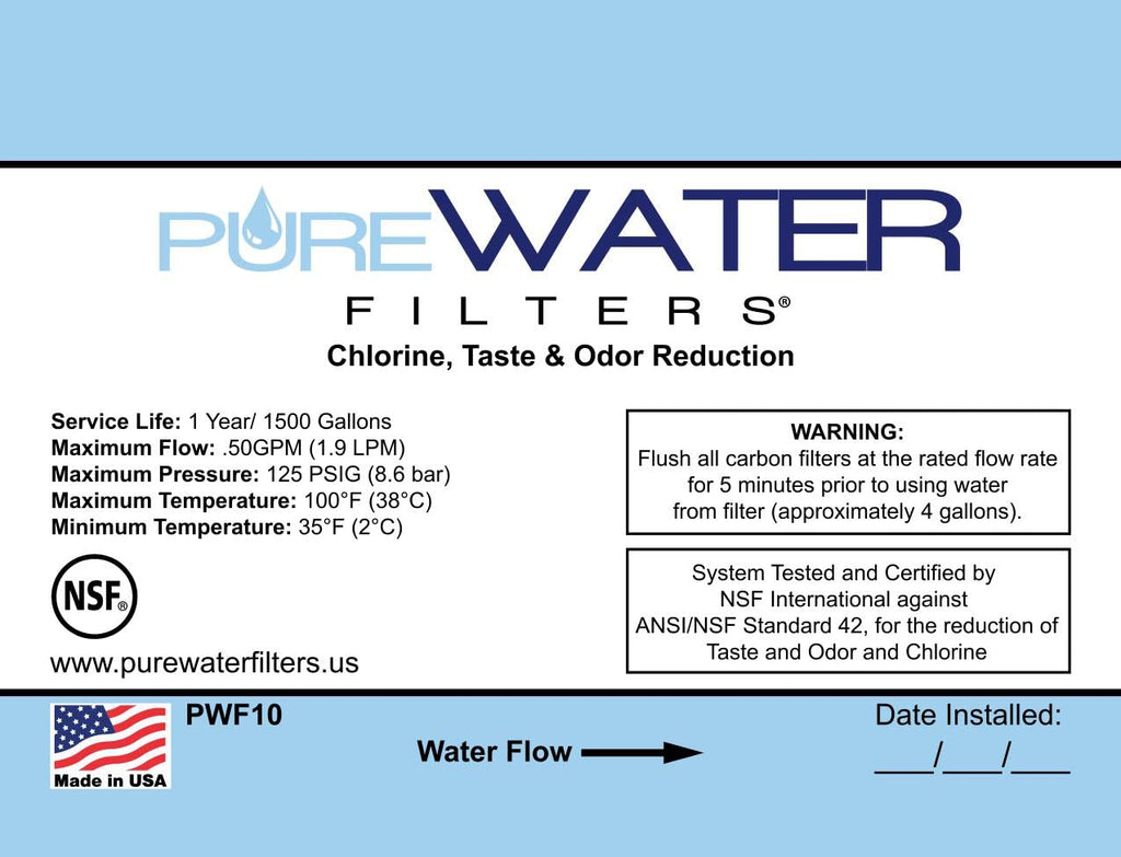 Inline Water Filter Kit for Ice Makers with 1/4" Tubing and a T-Connector
