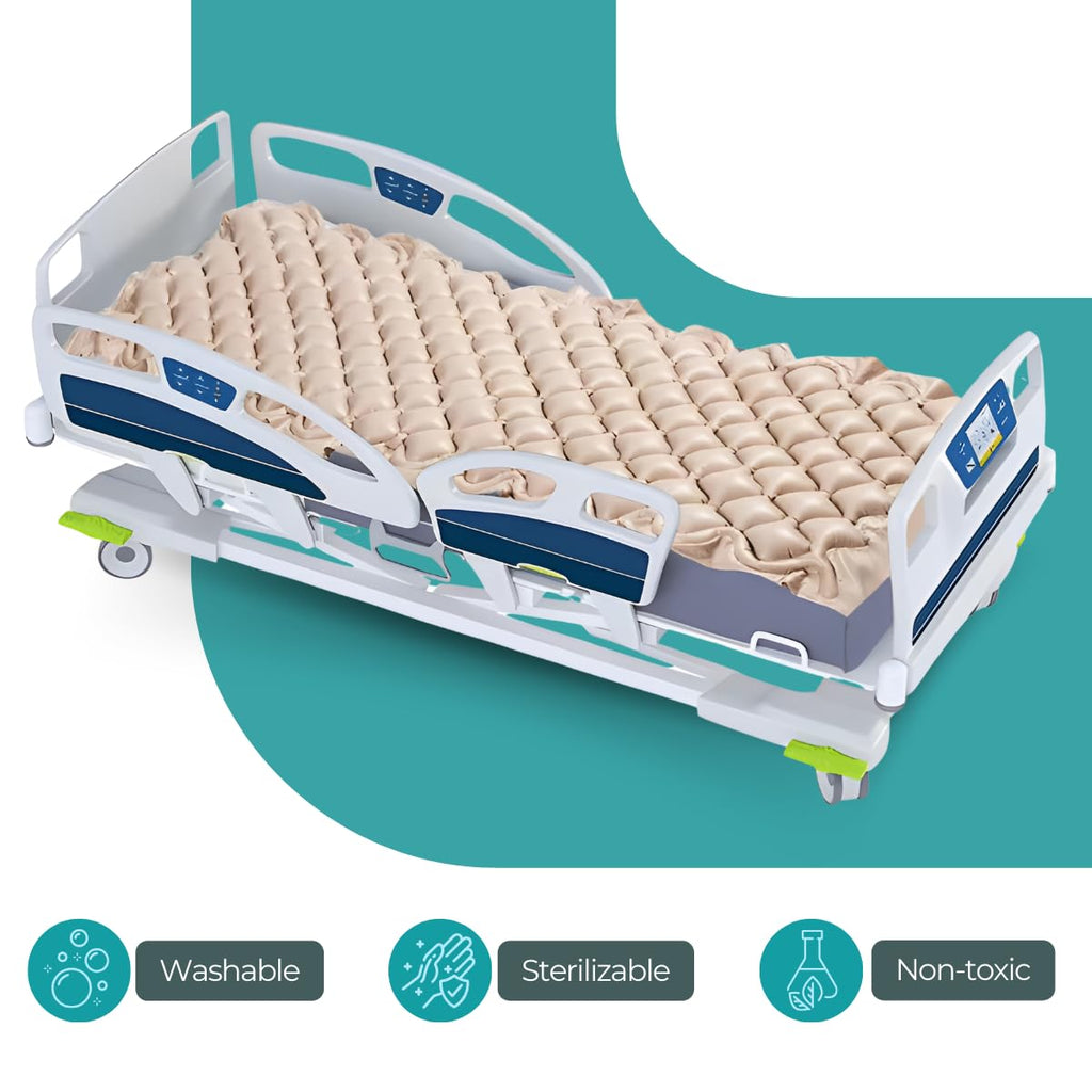 Safe Medic Alternating Air Pressure Mattress Pad, Bed Sore Prevention, with Quiet Pump Waterproof, Bedsore Mattress Relief, Hospital Mattress Top, Bubble Bed, colchón antiescaras para ancianos