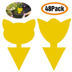 48 Pack Yellow Sticky Traps Gnat Trap, Sticky Trap Gnat Killer Indoor, Fruit Fly Traps Fungus Gnat Trap Insects Flies House Plant Trap Bug Sticky Traps for House Indoor