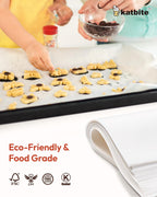 Katbite 16x24 inch Heavy Duty Parchment Paper Sheets, 100Pcs Precut Non-Stick Full Parchment Sheets for Baking, Cooking, Grilling, Frying and Steaming, Full Sheet Baking Pan Liners [Advanced Series]