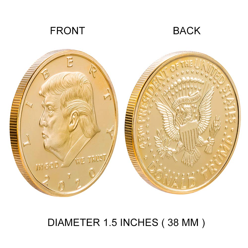 Donald Trump Gifts for Men, MAGA Magnetic Bottle Opener with Gold Plated Collectibles Coin
