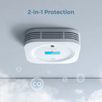 AEGISLINK Interlinked Smoke Carbon Monoxide Detector Combo, Smoke and CO Detector Battery Powered, Wireless Interconnected Smoke and CO Alarm, Digital Display, SC-RF200, 10-Pack