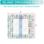 EaseToU Waterproof PD Dialysis Catheter Shower Cover 9x9 with No Glue On The Center, Peritoneal Dialysis PICC Line Chest Port Shower Protector Shield Island Bandage Dressing Accessories (Pack of 25)