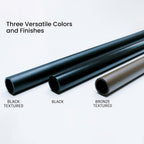 Meranti Aluminum Handrail for Indoor or Outdoor Steps and Stairs – Hand Rails for Elderly – DIY Complete Stair Railing Kit (7' Length, Black)
