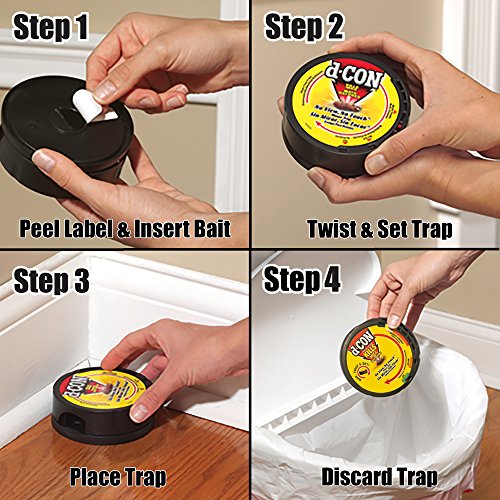 D-Con No View, No Touch Slim Pack Mouse Trap 2 ea (6 Pack) (Packaging may vary)