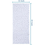 Webos Bath Shower Mat Non Slip: Extra Large Pebble Bathtub mat for Kids, Elderly, Anti Slip Shower Matt with Drain Holes Suction Cups Tub Mat - 16 X 40 Inch White