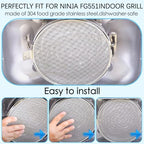 2PCS Replacement Splatter Shield for Ninja Foodi FG551,Foodi Grill Air Fryer Accessories,6-in-1 Indoor Grill for FG550, BG500A, DG551