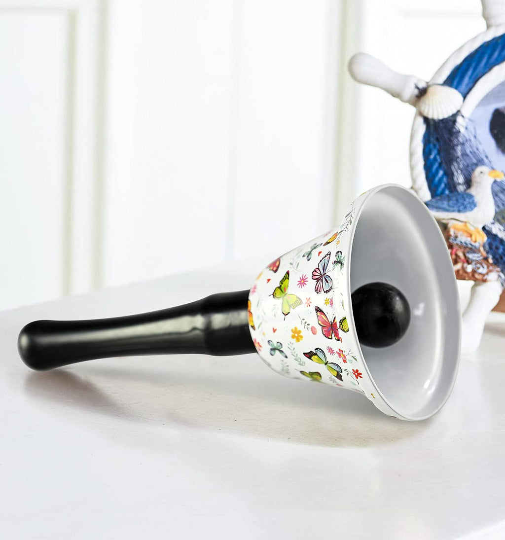 Home-X Butterfly Handheld Call Bell - Dinner Bell for Inside, School, Classroom, Wedding Bells, Service Desk, Bell for Elderly, Seniors, Patients, Adults, Kids, Meditation, Jingle Hand Bell