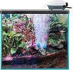 HITOP Dual Outlet Aquarium Electric Air Pump, Whisper Adjustable Fish Tank Aerator, Quiet Oxygen Pump with Accessories for 20 to 100 Gallon (2 outlets)
