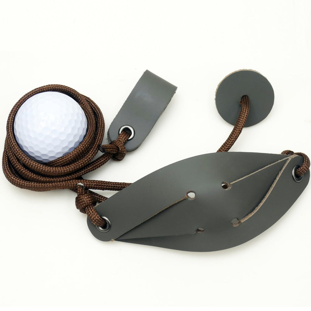 One Outfit Shepherd Sling Handmade Leather Throwing Old-Fashioned Slingshot Rock Sling Dog Ball Launcher Dog Toy Ball Launcher (One Outfit)