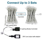 MAGGIFT 304 LED Curtain String Lights, 9.8 x 9.8 ft, 8 Modes Plug in Fairy String Light with Remote Control, Christmas, Backdrop for Indoor Outdoor Bedroom Window Wedding Party Decoration, Blue