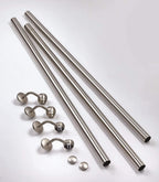 ROTHLEY Metal Stair Railing Handrail: 11.8FT Stainless Steel Hand Railings for Stairs Outdoor Indoor Wall Mount Stair Handrail Complete Kit 1.6" Round Hand Rail for Elderly & Kids (Brushed Finish)