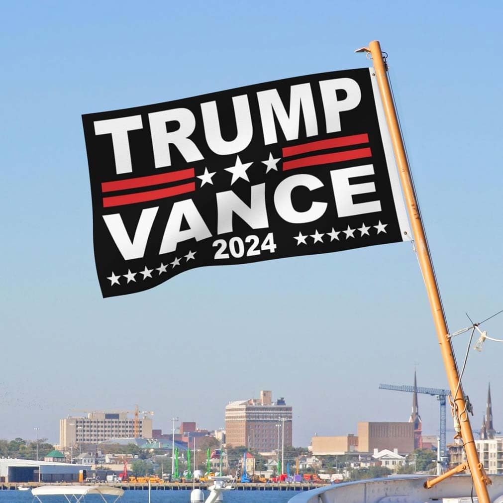 Trump Vance 2024 Flag 3x5 Donald Trump J.D. Vance 2024 America President Flags Made in USA Outdoor Double Sided 3 Ply Heavy Duty Banner with 2 Brass Grommets UV protection Fade Resistant for Indoor Outdoor Decor Gift