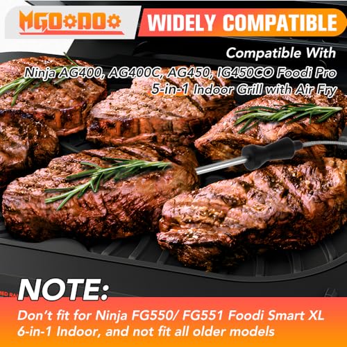 Mgoodoo Meat Temperature Probe Compatible with Ninja Grill AG400, AG400C, AG450,IG450CO Foodi Pro 5-in-1 Indoor Grill with Air Fry,Replacement for Ninja Air Fryer Grills Smart Thermometer Probe