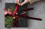 Burgundy Velvet Ribbon 1'' 25 Yards for Christmas Tree, Gift Wrapping, Flower Bouquet, Wreath Decorations, Bow Making