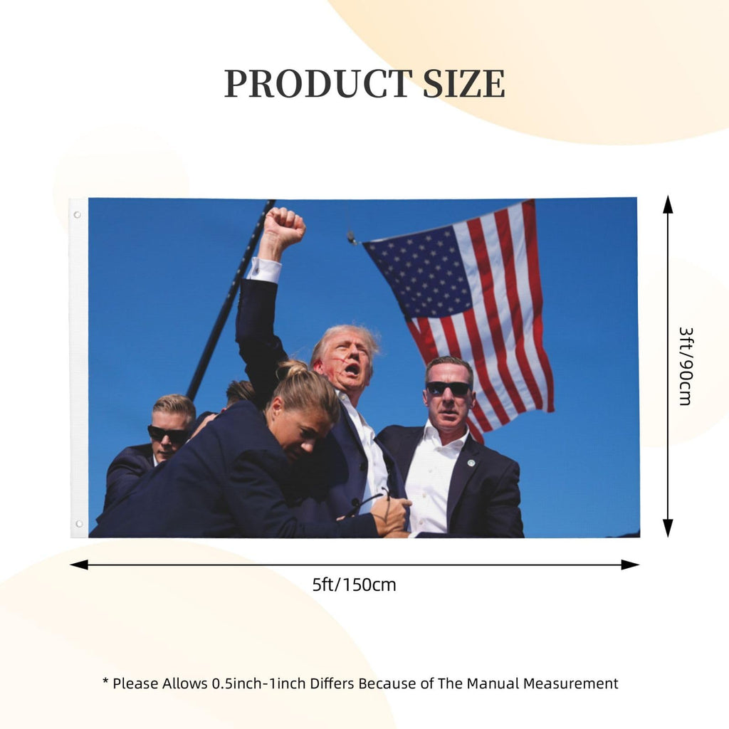 Trump Shooting Flag Trump Shooting Flag Trump 2024 Flags 3x5 Double Sided Outdoor Flag Tapestry Gifts