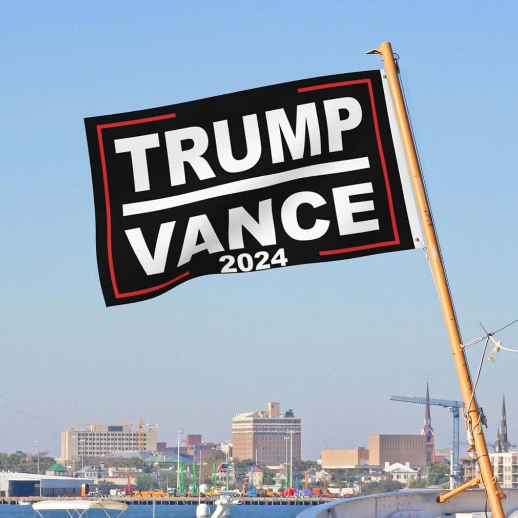 Trump Vance 2024 Flag 3x5 Donald Trump J.D. Vance 2024 America President Flags Made in USA Outdoor Double Sided 3 Ply Heavy Duty Banner with 2 Brass Grommets UV protection Fade Resistant for Indoor Outdoor Decor Gift