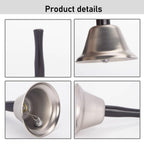 MCPINKY 2PCS Hand Bell,Silver Ringing Bell with Handle Dinner Bell Call Bell for Elderly Bell for Classroom Christmas Pets