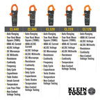 Klein Tools IR10 Infrared Thermometer, Digital Thermometer Gun & CL800 Digital Clamp Meter, Autoranging TRMS, AC/DC Volt/Current, LOZ, Continuity, Frequency, Capacitance, NCVT, Temp