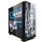Demon Slayer Anime Stickers for PC Case,Cartoon Decor Decal for ATX Computer Skin,Waterproof Vinyl Graffiti Decal,Easy Removable (B Style.White and White)