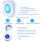 LIOTOIN Wireless Caregiver Pagers Call Button Nurse Alert System Call Bell Call Light Alert Button for Home/Elderly/Patients/Disabled 3 Transmitters 3 Plugin Receivers (600+ft Operating Range)