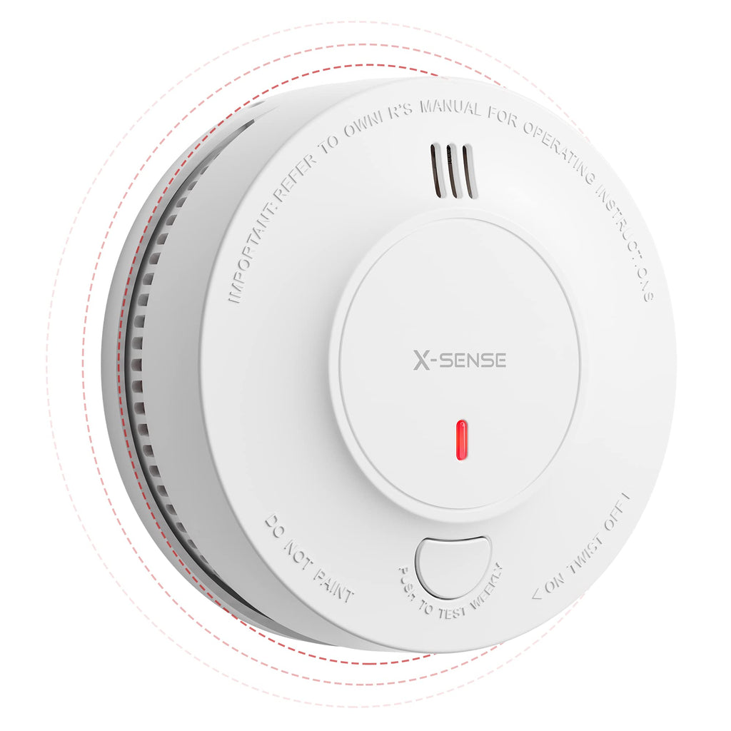 X-Sense Wireless Interconnected Smoke Detector Fire Alarm with Over 820 ft Transmission Range, SD19-W, 1-Pack