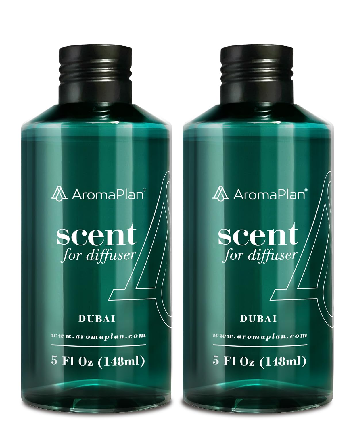 Aromaplan Hotel Scents, Dubai Diffuser Oil 5 Fl Oz (2 Pack) Luxury & Hotel Collection Diffuser Oil- Hotel Diffuser Oil for Aromatherapy- USA Made, Bigger Bottle, Bolder Aroma & Longer Lasting
