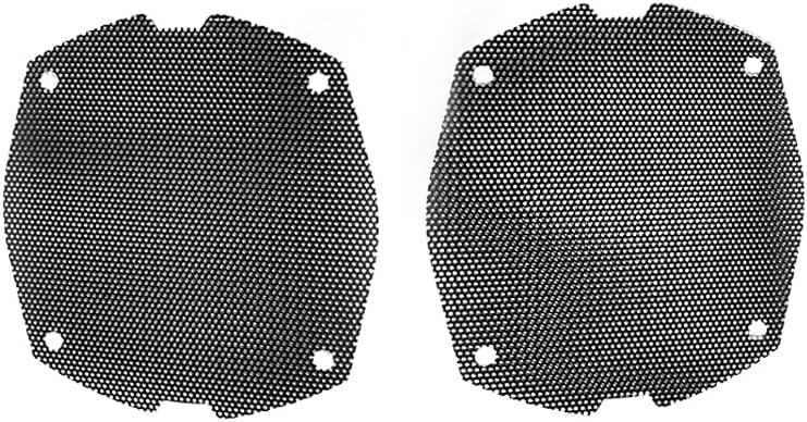 Replacement Front Mesh Speaker Grill Cover Panels Fits for 1996-2013 Harley Davidson Touring, Electra Glide, Street Glide, Ultra Limited And Tri Glides Models (Black)