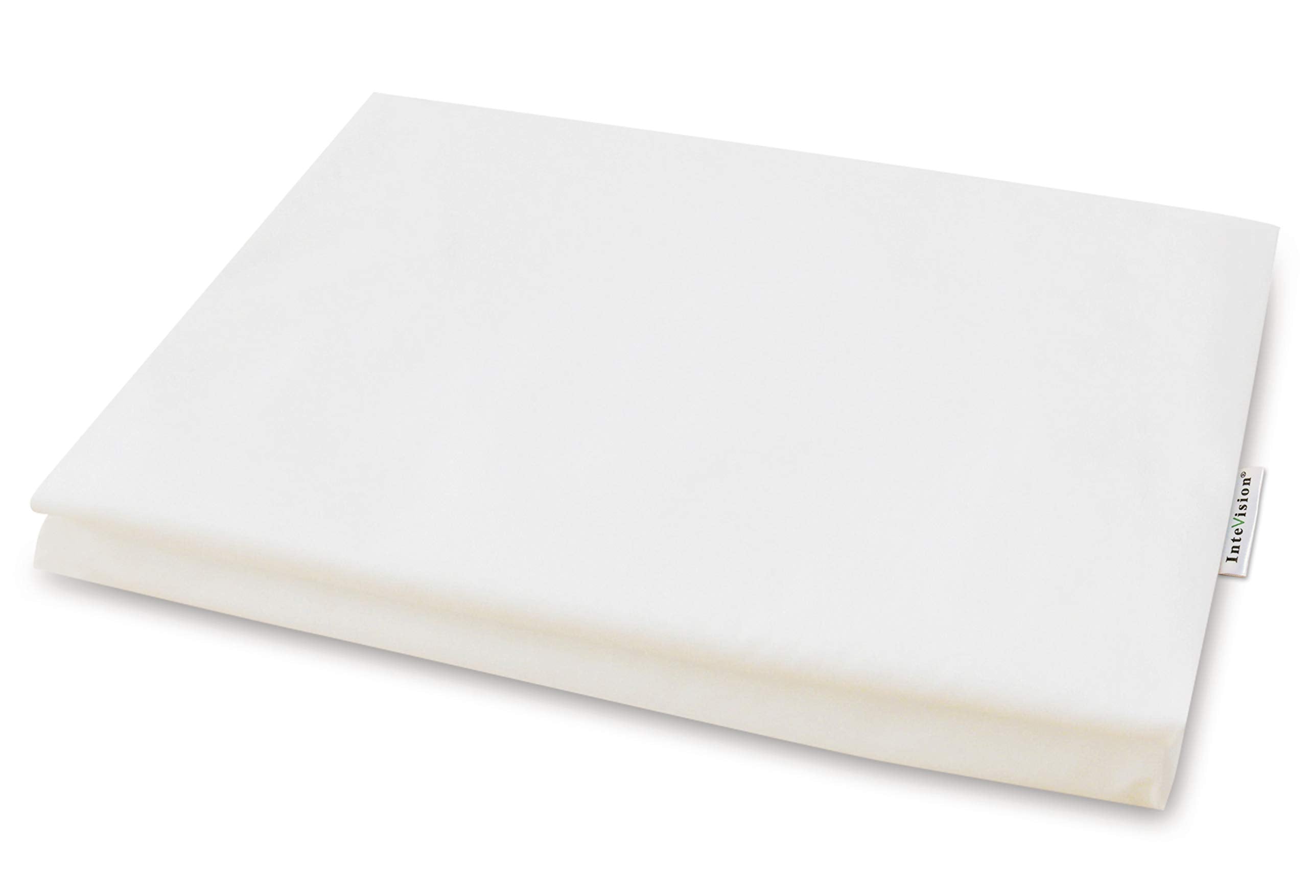 InteVision 400 Thread Count, 100% Egyptian Cotton Bed Wedge Pillowcase; Replacement Cover Designed to Fit The 12" (Height) Version of The Foam Wedge Bed Pillow (25" x 24" x 12")