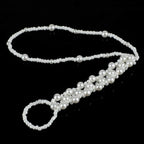 Pearl Barefoot Foot Jewelry Anklet for Sandals& Beach Wedding(1 Pair)