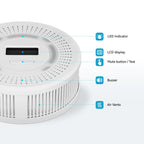 Smoke Detector Carbon Monoxide Gas Alarm, Fire Carbon Monoxide (CO) Detector 2 in 1 with Digital Display and Sound Light Alarm, Battery Operated Suitable for Bedroom Warehouse Kitchen or RV Travel