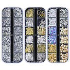 Artdone 12 boxes Nail Rhinestones,Nail Gems Nail Diamonds,Nail Art Studs Nail Crystals Nail Sequins for Nails Kit with 1 Tweezers and 3 Pen for Nail Art Supplies Accessories……