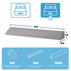 MEGCXIT King Bed Wedge Pillow for Headboard, Bed Gap Filler, Triangle Pillow Wedge for Headboard Gap, Bolster Pillows for Beds, Anti-Slip Mattress Wedge Gap Filler, 76"×10"×6", Grey