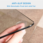 GLSLAND Office Chair Mat for Carpet - 36" x 46" Tempered Glass Floor Mat - for Office Chair on Carpet - 1/5" Thick Clear Computer Floor Mat with 4 Anti-Slip Pads