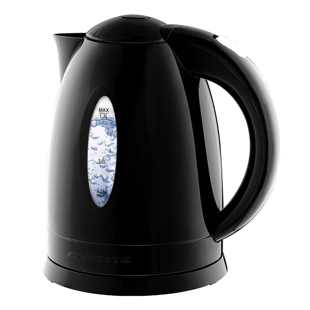OVENTE Electric Kettle, Hot Water, Heater 1.7 Liter - BPA Free Fast Boiling Cordless Water Warmer - Auto Shut Off Instant Water Boiler for Coffee & Tea Pot, Regular, Black KP72B
