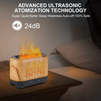 NEWYID Essential Oil Diffuser, 240ml Ultrasonic Flame Oil Diffuser, 3 Mist Mode 4 Timer Up to 12H of Continuous Aroma Waterless Auto-Off Diffusers for Essential Oils Home Room
