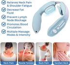 Neck Acupoints Lymphvity Massage Device for Women, Cordless Neck Massager for Pain Relief Portable Neck Relaxer, Lymphatic Drainage Machine with 12 Modes Christmas Mother's Day Father's Day Gifts (1)