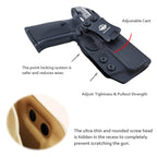 Ruger SR9 Holster, Ruger SR40 Holster - Kydex IWB Holster Ruger SR9 / Ruger SR40 Holster IWB - Inside Waistband Holster Widened Entrance For Ruger SR9 / SR40 Accessories ( Black, Right Hand)