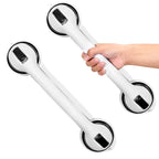 Grab Bars for Bathtubs and Showers, 16 Inch Shower Handle Heavy Duty Suction Cup Grab Bars for Shower Chair, Bathroom Safety Bar for Elderly (Black 2 Pack)