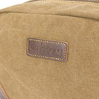 emissary Men's Toiletry Bag, Leather and Canvas Travel Toiletry Bag, Dopp Kit for Men, Travel Bathroom Bag Men's Shaving Kit, Travel Kit Small Bags for Men, Shaving Bag for Travel Accessories (Brown)