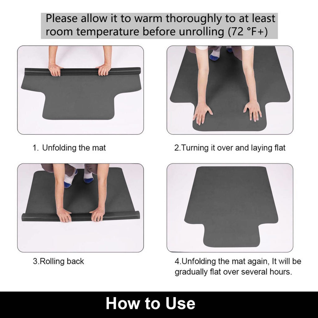 AiBOB Office Chair Mat for Hardwood Floor, 36 X 48 inches, Hard Floor Chair Mats Under Computer Desk, Easy Glide for Rolling Chairs, No Curling