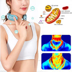 YCNASSS EMS Neck Massager Device, Neck Acupoints Lymphatic Drainage Machine 12 Modes Neck Lymphatic Massager for Pain Relief USB Charge for Women Men Gift
