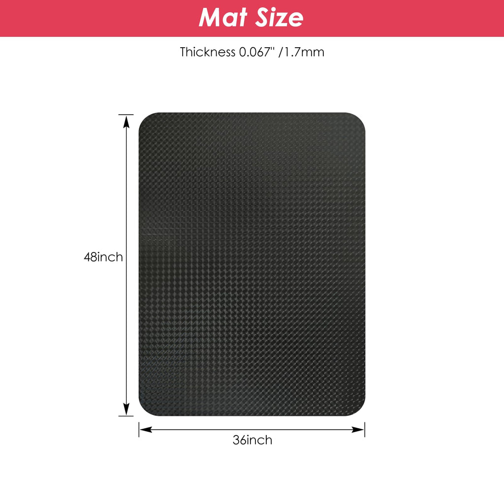 Vicwe Gaming Chair Mat for Hardwood Floor, 48"×36" Office Chair Mat, PVC Computer Chair Mats, Easy Glide, Floor Protector for Rolling Chair-Black