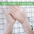 Dr.GreenPanda Medium 200pcs Great Value Pack Clear Vinyl Disposable Gloves Food Safe Food Service Food Prep Food Handling Cooking Cleaning Multipurpose Light Work Latex Free Powder Free Non-Sterile