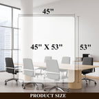 SHAREWIN Office Chair Mat for Hard Floors - 45''×53'',Heavy Duty Clear Wood/Tile Floor Protector PVC Transparent