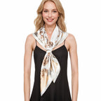 Head Scarf for Women Like Silk Scarf Hair Scarf Printed Square Scarf Bandanas for Women 35 Inches