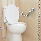 Grab Bars for Bathtubs and Showers- 1-1/4 x 16" Angled Shower Grab Bar for Seniors Knurled Stainless Steel Handicap Grab Bars for Wall (Polished Nickel, 1 Pack)