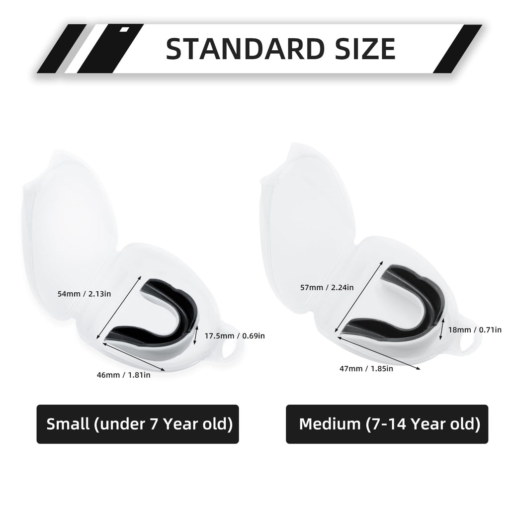 5 Pack Toddler Kids Youth Moldable Sports Mouth Guard with Case