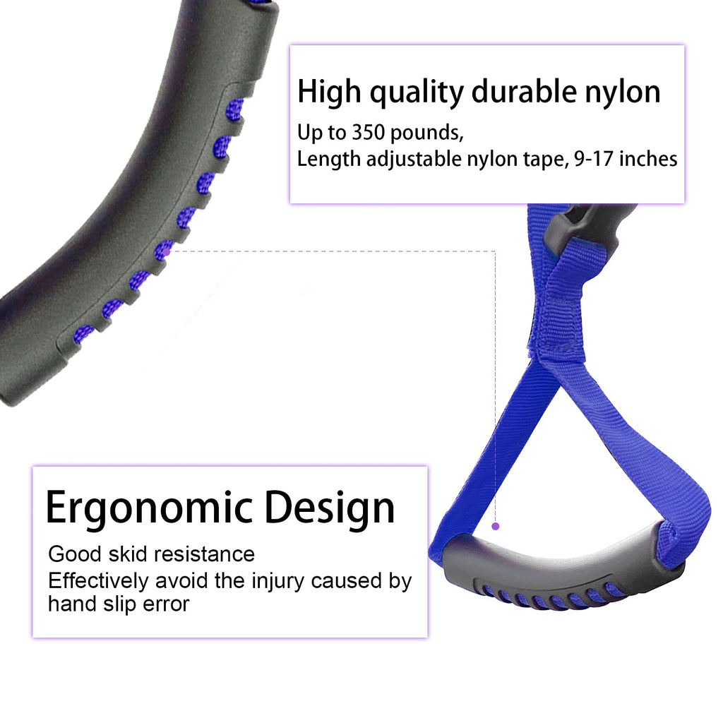 Automotive Adjustable Standing Aid Safety Handle Vehicle Support Grip Handle Disability Help Car Hand Hook- 2 pcs (Blue)